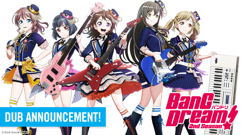 BanG Dream! 2nd Season Official English Dub Cast List