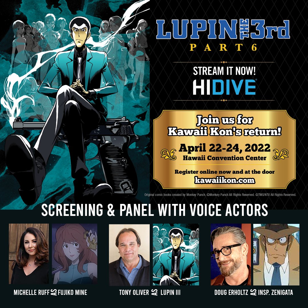 LUPIN III PARTE 6 estará dublado em português na HIDIVE